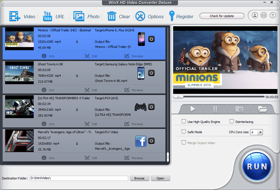 WinX HD Video Converter 5.9.6