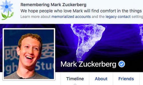 Mark Zuckerberg cũng bị báo tử