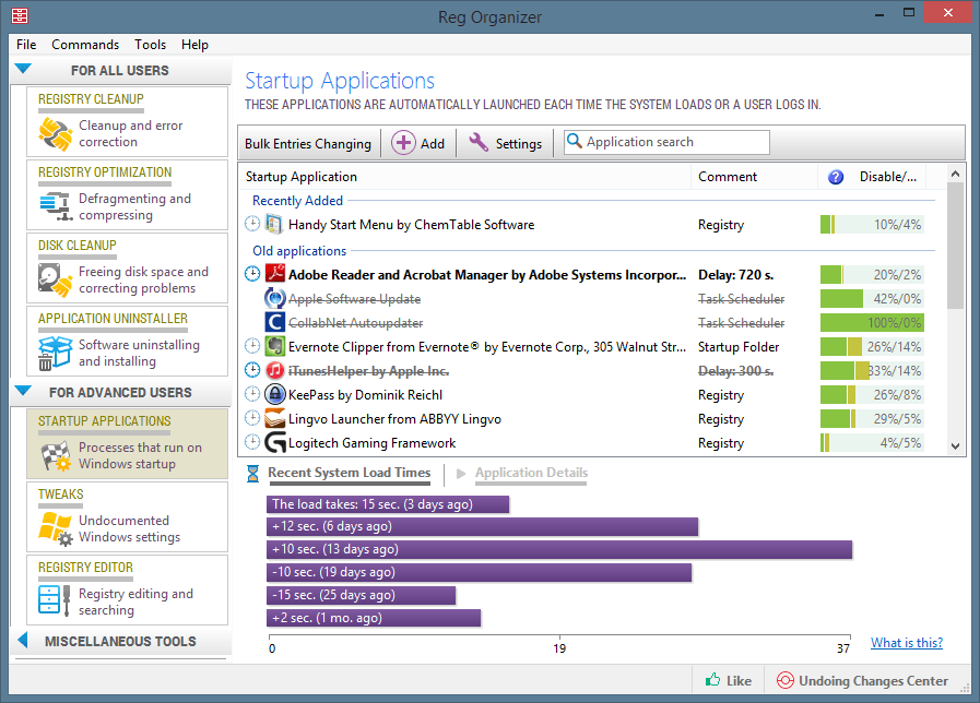 Phần mềm tối ưu windows Reg Organizer 7.52 bản quyền
