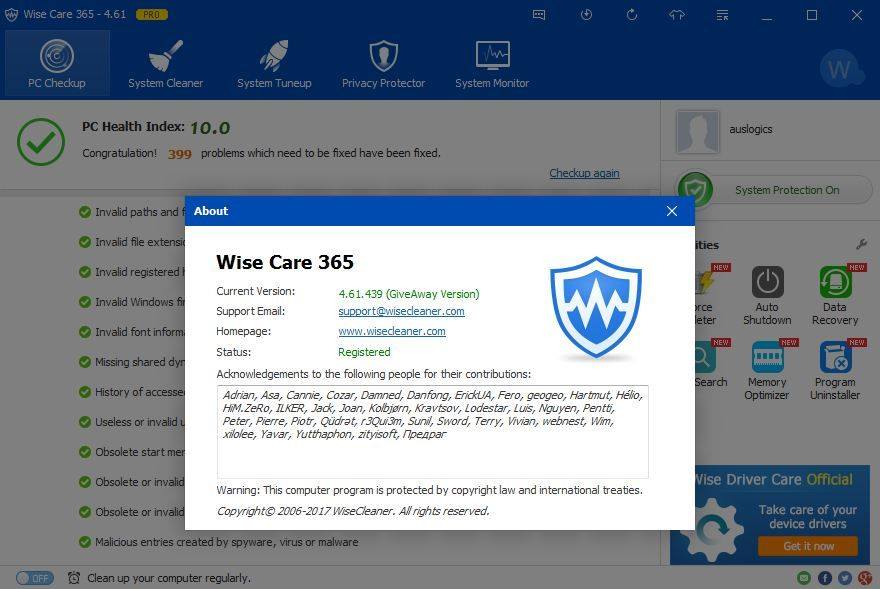 Wise care 365 pro